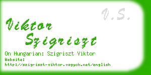 viktor szigriszt business card